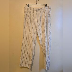 Striped Cream Pants